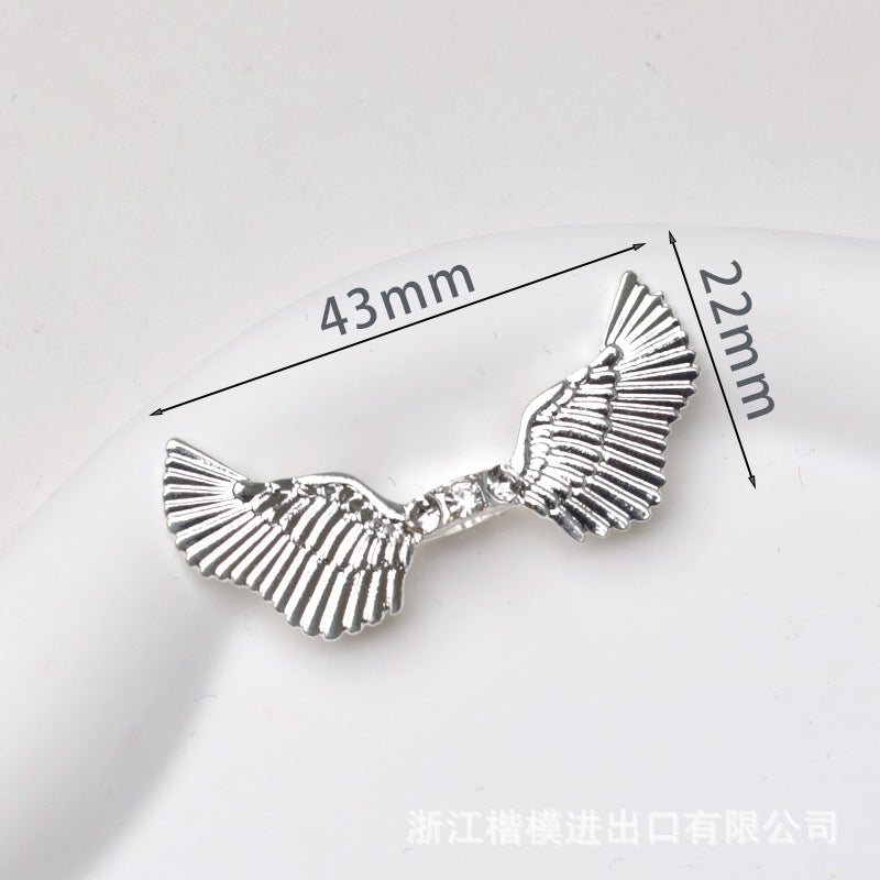 Wholesale 50PCS DIY Metal Electroplated Colorful Wings Butterfly Vertical Hole Loose Beads